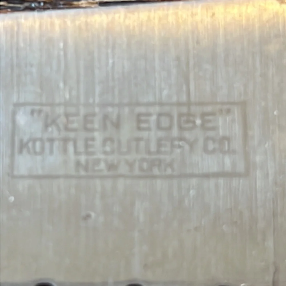 Antique Kottle “Keen Edge” mother of pearl & sterling silver carving knife 12”